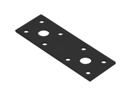Spojka plochá 100x35 mm čierna
