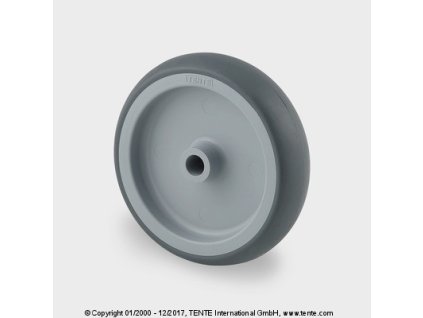 TENTE Koliesko prístrojové, 75x25 mm, otvor 8 mm, termoplast, šedé, 75 kg