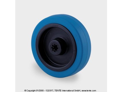 TENTE Koliesko transportné, 100x34 mm, otvor 12 mm, modrá guma, 160 kg