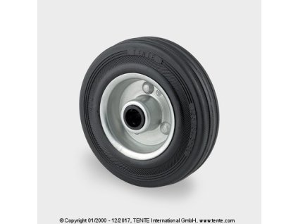 TENTE Koliesko transportné, 200x50 mm, otvor 20 mm, čierne, 205 kg