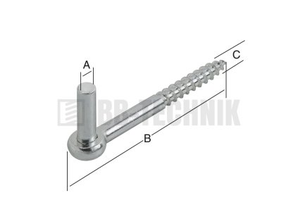 Pánt štiftový 13x110x12 mm závrtný