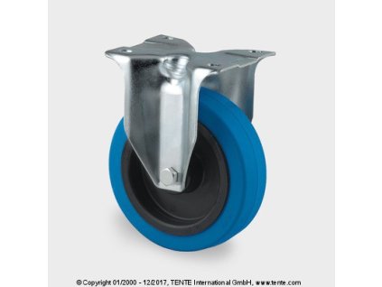 TENTE Koliesko transportné, 100x34 mm, pevné, platnička, modré, 160 kg