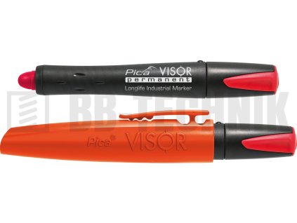 PICA Visor priemyselný voskový značkovač, červený
