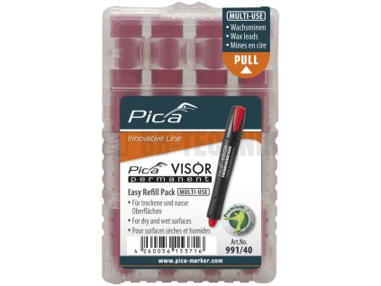 PICA Visor náhradné tuhy sada 4ks červené