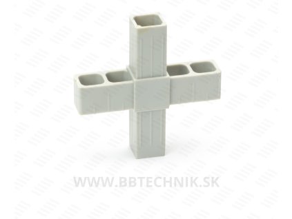 Spojka krížová plastová 20x20mm