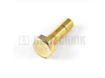 DIN 933 M 5x40 MS mosadzná skrutka so 6-hrannou hlavou s celým závitom