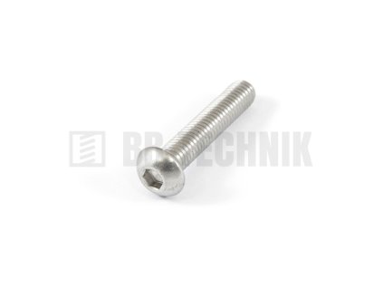 ISO 7380 M 6x30 A2 nerezová skrutka imbusová s polguľatou hlavou