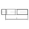 DIN 938 M 16x45 5.8 skrutka závrtná do ocele