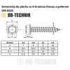DIN 6928 ZN samorezná skrutka do plechu so 6-hrannou hlavou