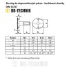 DIN 15237 korčeková skrutka s podložkou a maticou