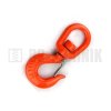 Hák otočný s poistkou 2,0 t červený
