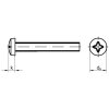 DIN 7985A M 6x16 4.8 ZN skrutka s polguľatou hlavou s krížovou drážkou PH
