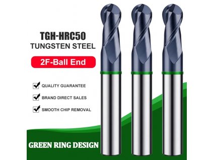 TGH Series-HRC50 2 élű Gömbmaró R5x20x10Dx150L