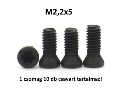 Torx lapka csavar M2.2 x 5 (10db/csomag)