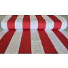 LEHÁTKOVINA bílé - červené pruhy 45cm
