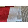 LEHÁTKOVINA bílé - červené pruhy 45cm