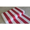 LEHÁTKOVINA bílé - červené pruhy 45cm