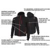 0693180060 RUFUS Jacket blackred detail
