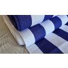 LEHÁTKOVINA bílé - modré pruhy 45cm