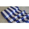 LEHÁTKOVINA bílé - modré pruhy 45cm