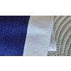 LEHÁTKOVINA bílé - modré pruhy 45cm