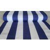 LEHÁTKOVINA bílé - modré pruhy 45cm