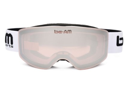 Lyžařské brýle SKI a SNB JUNIOR - bílá/rose silver sklo