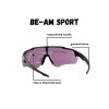 Sportovní sluneční brýle be-AM SPORT čirý šedý rámeček/červené sklo