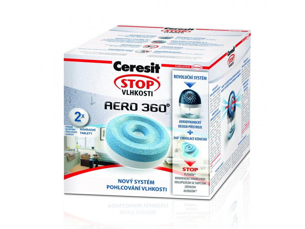 Ceresit STOP VLHKOSTI AERO 360° náhradní tablety 2v1 neutrální (2x450g)
