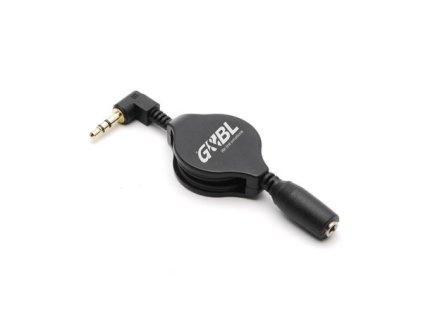 Kabel Jack 3,5/female Jack 3,5 zatažitelný kabel L. 1,0m