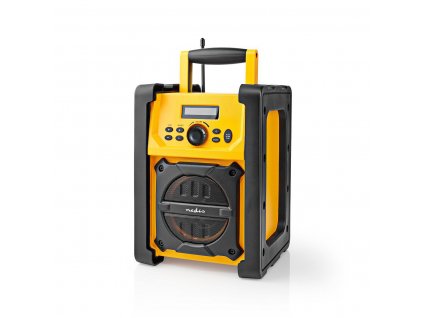 Nedis RDFM3100YW stavební FM rádio s Bluetooth, vodotěsné IPX5, 15W, žlutá / černá