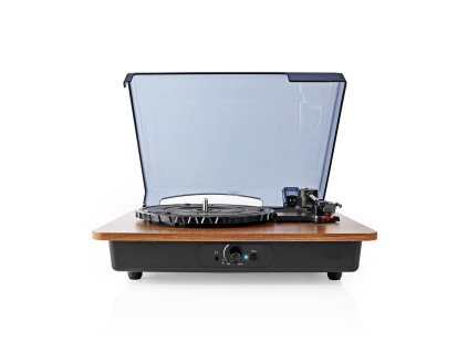 Nedis gramofon 9 W, Bluetooth, automatické vypnutí, akumulátor, hnědá
