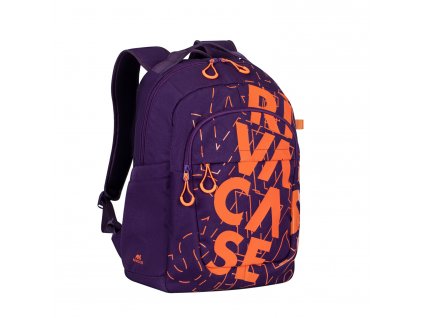 Rivacase 5430 batoh s kontrastním potiskem, fialový/oranž, 30l