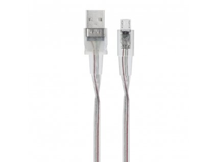 Riva 6000 TR12 micro USB kabel 1,2m, transparentní