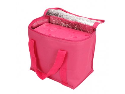 Chladicí taška růžová (objem 7 l) a velká chladicí vložka (350 ml)