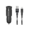 Riva Power 4225 BD2 duální automobilový adaptér  3,4A/2xUSB, černá + Mfi Apple Lightning kabel