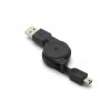 USB A/ Mini USB zatažitelný kabel 0,75m