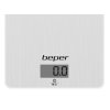 Beper 90131 kuchyňská elektronická váha, stříbrná