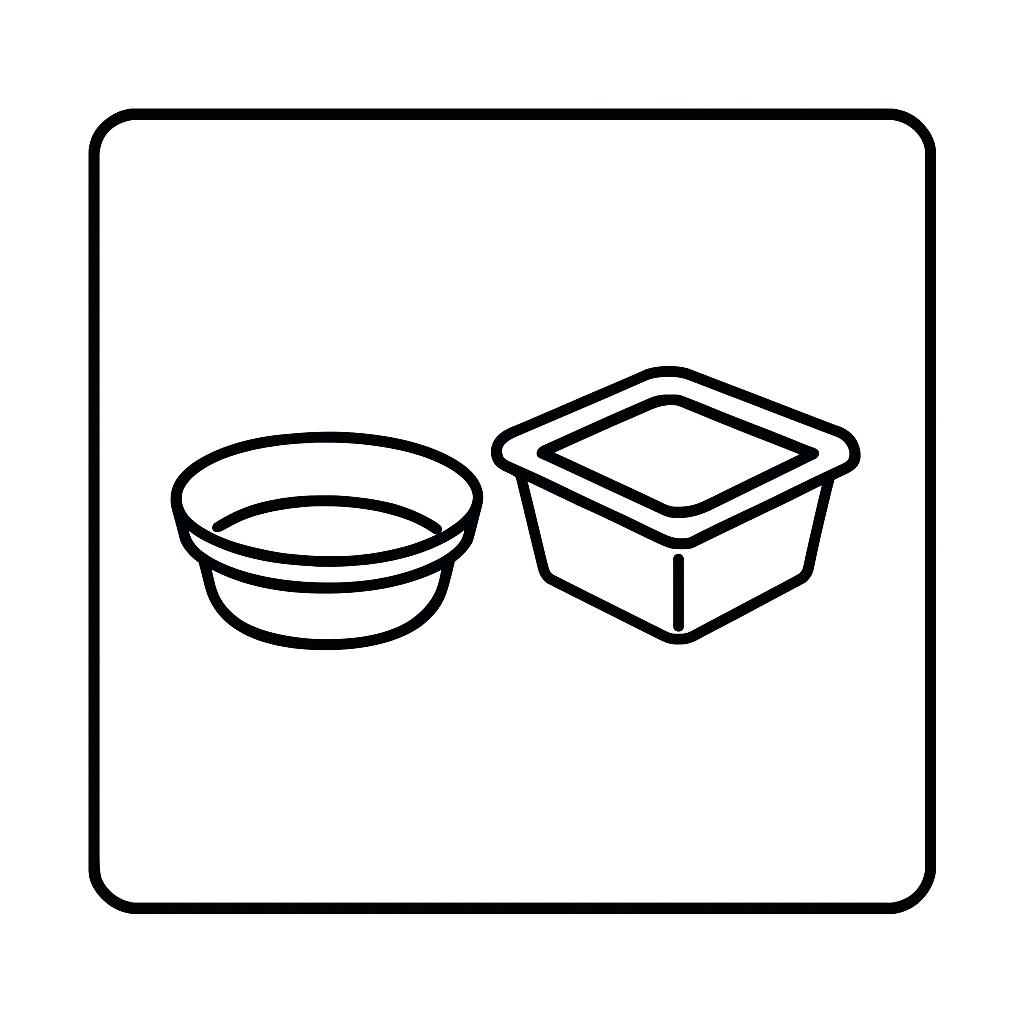 🔘 Dressingové misky & vaničky PP