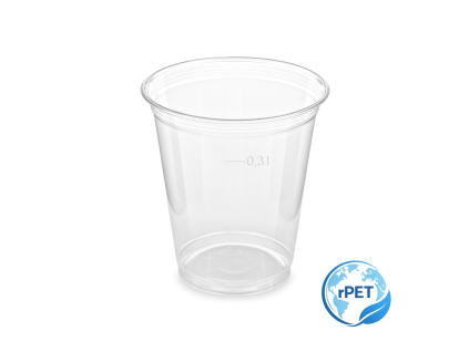 Pohár číry (rPET) Ø95mm 0,3 L (50ks)
