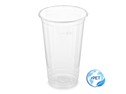 Pohár číry (rPET) Ø95mm 0,5 L (50ks)