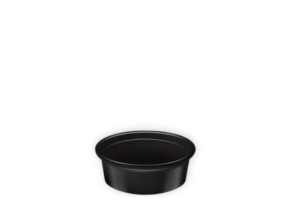 Dressingová miska PP, čierna, Ø 70 mm, 50 ml (50ks)