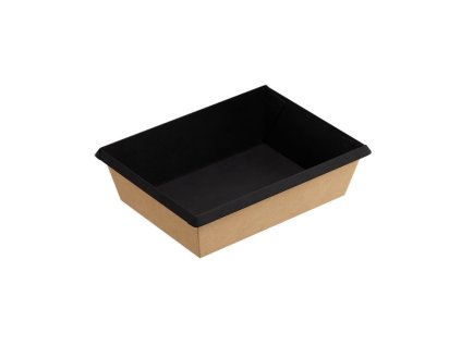 Miska na jedlo 500ml čierna 120/100x160/140x45mm (50ks)