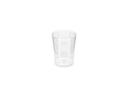 Pohárik kryštál PS Ø 43mm 2cl/4cl (50ks)