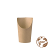 Krabička na bubble waffle/hranolky/wrap 350ml 80x60x110mm kraft (65ks)