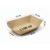 12378 papierova miska tray kraft l 137 215x86 155x50mm 50ks