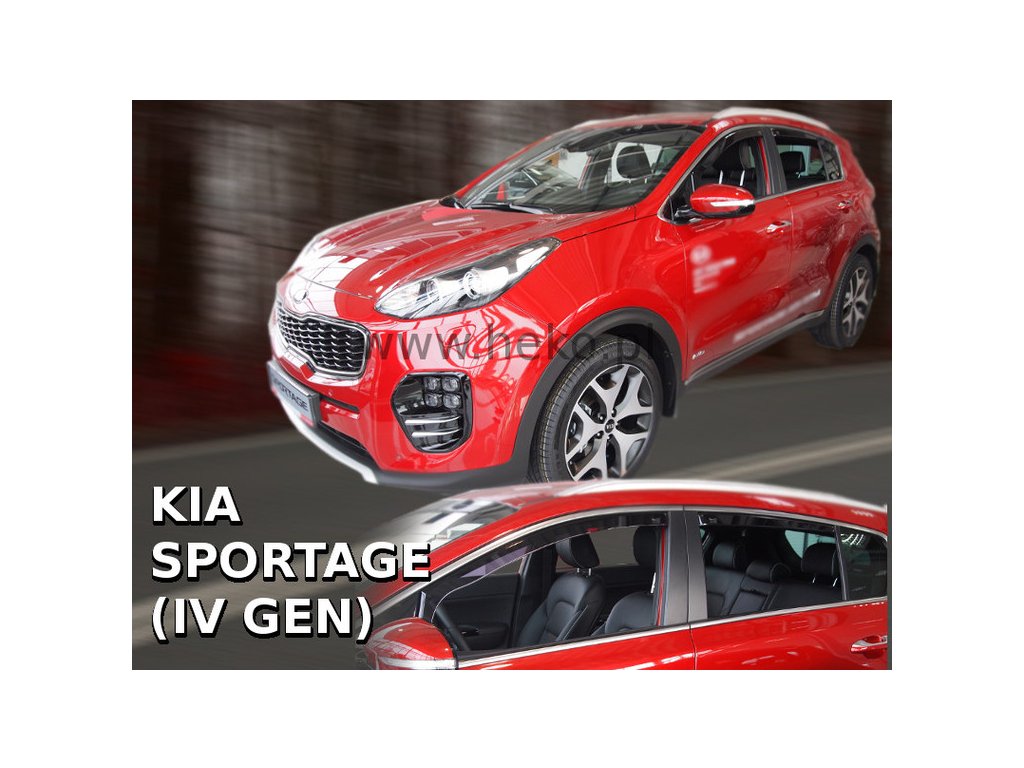 Deflektory KIA SPORTAGE IV od 2016 do 2021 + zadné deflektory