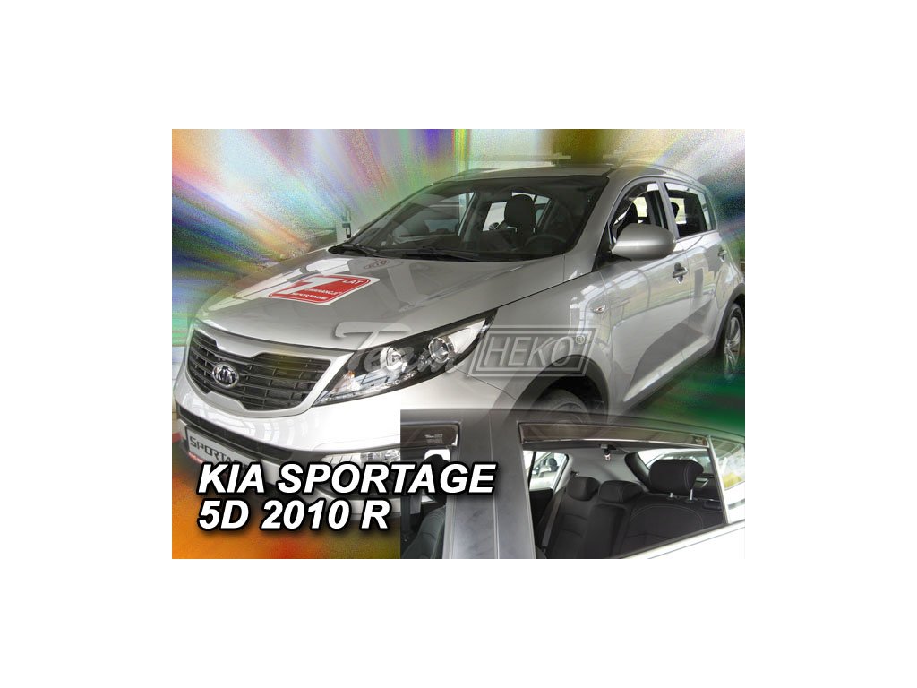 Deflektory KIA SPORTAGE III od 2010 do 2015 + zadné deflektory