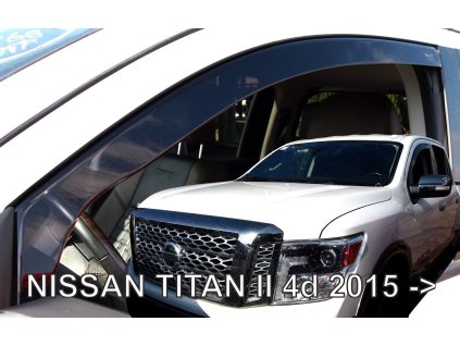 Deflektory Nissan Titan II 4D 2015 + zadné kryty