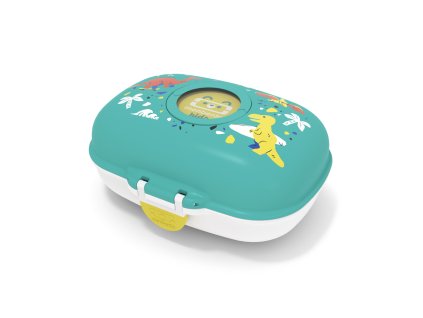 Monbento Gram dětský svačinový box 0,6 l, blue dino, 16014120